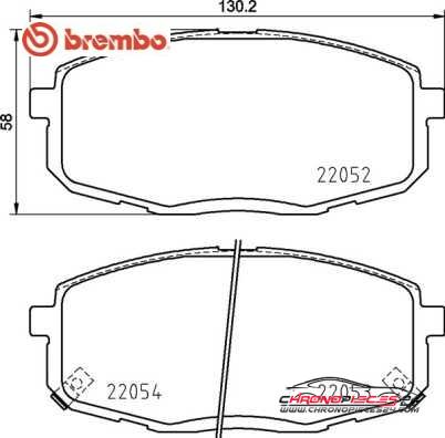 Achat de BREMBO P 30 099 Kit de plaquettes de frein, frein à disque pas chères