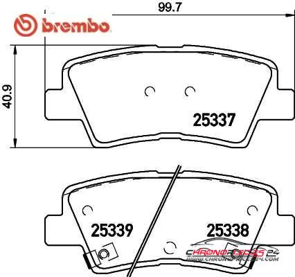 Achat de BREMBO P 30 101 Kit de plaquettes de frein, frein à disque pas chères