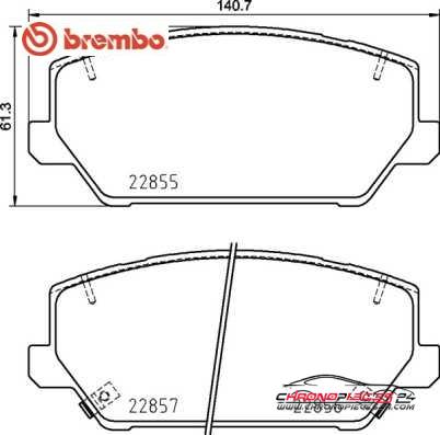 Achat de BREMBO P 30 102 Kit de plaquettes de frein, frein à disque pas chères