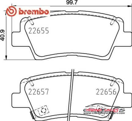 Achat de BREMBO P 30 103 Kit de plaquettes de frein, frein à disque pas chères