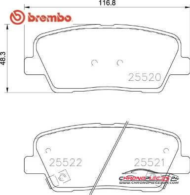 Achat de BREMBO P 30 104 Kit de plaquettes de frein, frein à disque pas chères