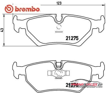 Achat de BREMBO P 36 008 Kit de plaquettes de frein, frein à disque pas chères