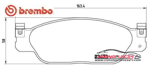 Achat de BREMBO P 36 012 Kit de plaquettes de frein, frein à disque pas chères