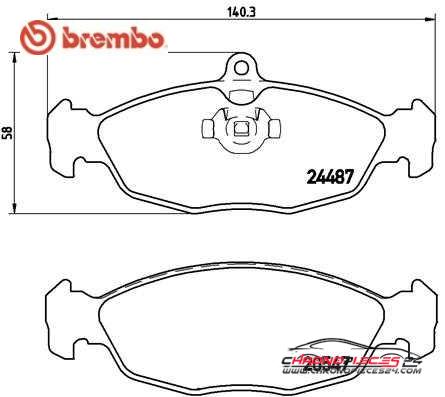 Achat de BREMBO P 36 017 Kit de plaquettes de frein, frein à disque pas chères