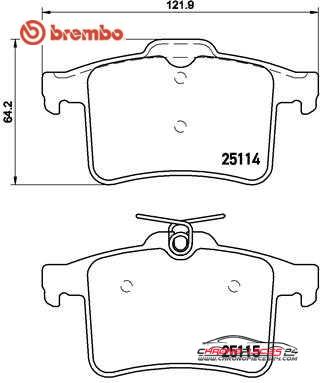 Achat de BREMBO P 36 026 Kit de plaquettes de frein, frein à disque pas chères