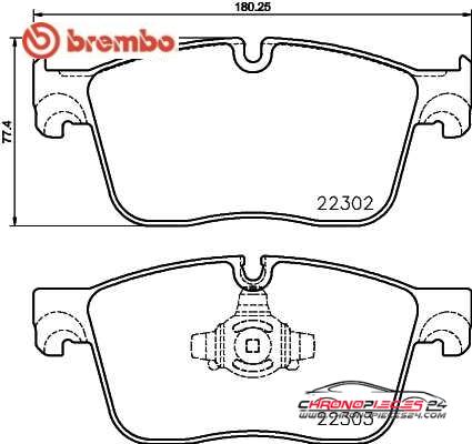 Achat de BREMBO P 36 031 Kit de plaquettes de frein, frein à disque pas chères