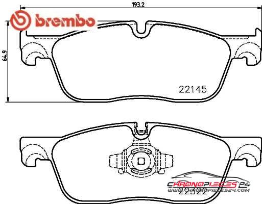 Achat de BREMBO P 36 035 Kit de plaquettes de frein, frein à disque pas chères