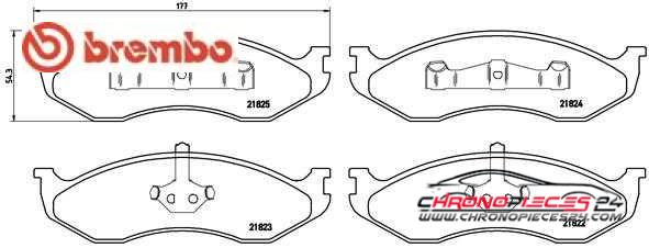 Achat de BREMBO P 37 004 Kit de plaquettes de frein, frein à disque pas chères