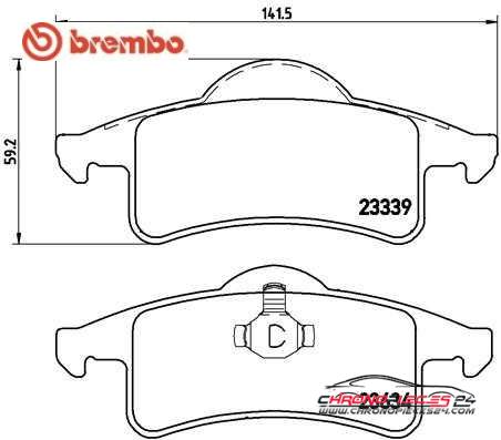 Achat de BREMBO P 37 006 Kit de plaquettes de frein, frein à disque pas chères