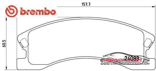 Achat de BREMBO P 37 008 Kit de plaquettes de frein, frein à disque pas chères