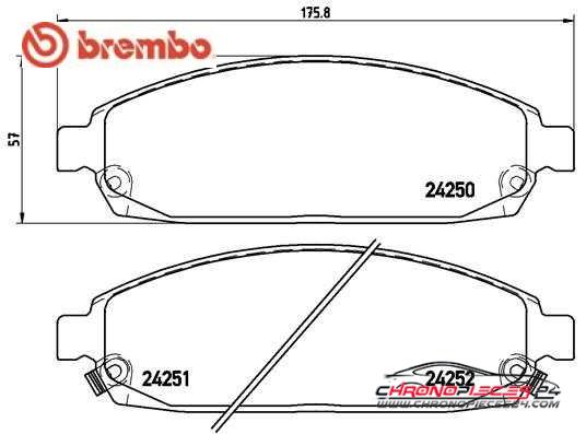 Achat de BREMBO P 37 010 Kit de plaquettes de frein, frein à disque pas chères