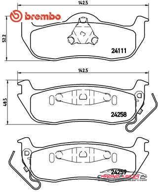 Achat de BREMBO P 37 011 Kit de plaquettes de frein, frein à disque pas chères