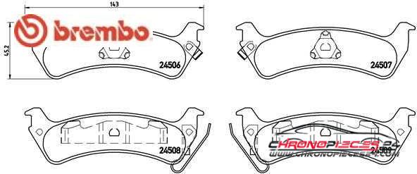 Achat de BREMBO P 37 012 Kit de plaquettes de frein, frein à disque pas chères