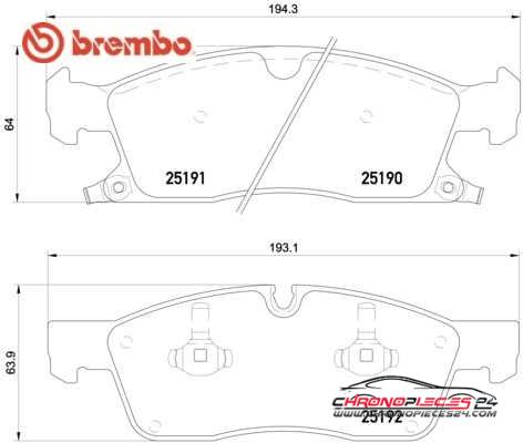 Achat de BREMBO P 37 017 Kit de plaquettes de frein, frein à disque pas chères