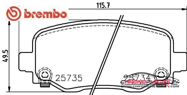 Achat de BREMBO P 37 020 Kit de plaquettes de frein, frein à disque pas chères