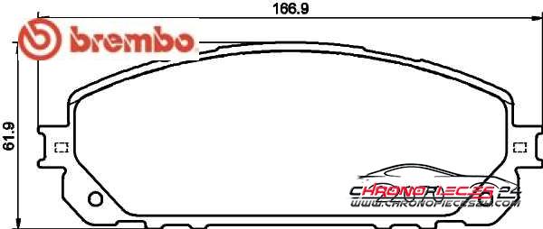 Achat de BREMBO P 37 021 Kit de plaquettes de frein, frein à disque pas chères