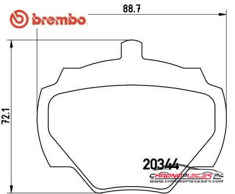 Achat de BREMBO P 44 001 Kit de plaquettes de frein, frein à disque pas chères