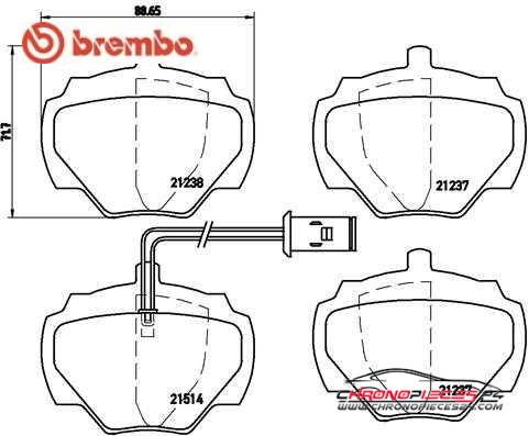 Achat de BREMBO P 44 003 Kit de plaquettes de frein, frein à disque pas chères