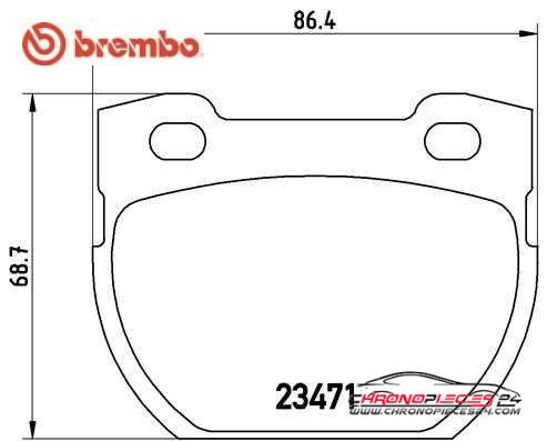 Achat de BREMBO P 44 006 Kit de plaquettes de frein, frein à disque pas chères