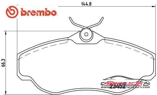 Achat de BREMBO P 44 008 Kit de plaquettes de frein, frein à disque pas chères