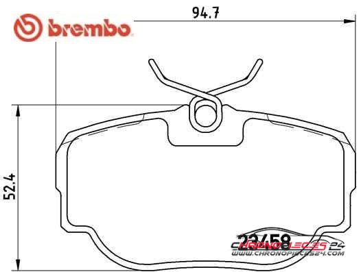 Achat de BREMBO P 44 009 Kit de plaquettes de frein, frein à disque pas chères