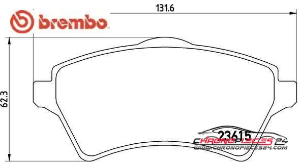 Achat de BREMBO P 44 011 Kit de plaquettes de frein, frein à disque pas chères