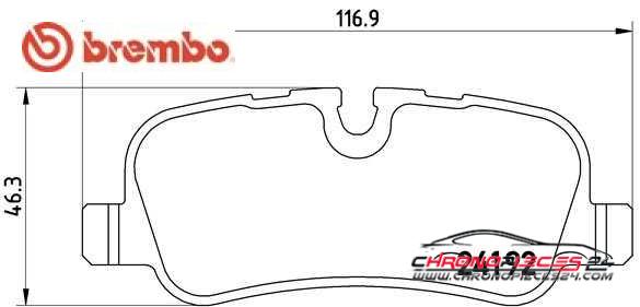 Achat de BREMBO P 44 019 Kit de plaquettes de frein, frein à disque pas chères