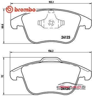 Achat de BREMBO P 44 020 Kit de plaquettes de frein, frein à disque pas chères