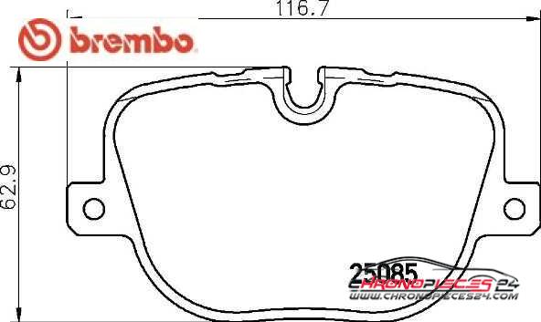 Achat de BREMBO P 44 025 Kit de plaquettes de frein, frein à disque pas chères