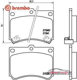 Achat de BREMBO P 49 011 Kit de plaquettes de frein, frein à disque pas chères