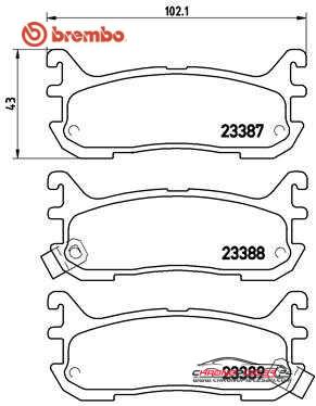 Achat de BREMBO P 49 021 Kit de plaquettes de frein, frein à disque pas chères