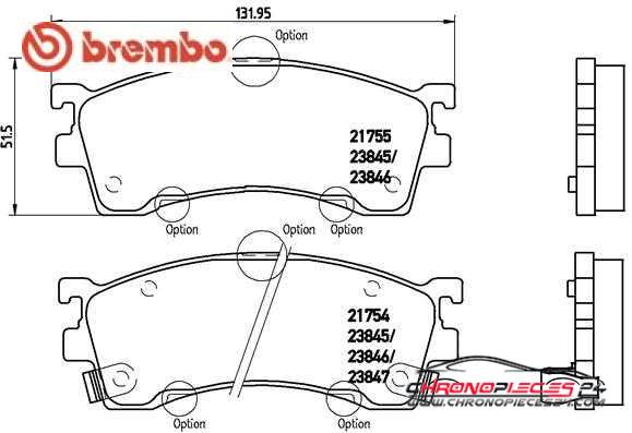 Achat de BREMBO P 49 023 Kit de plaquettes de frein, frein à disque pas chères