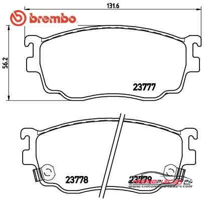 Achat de BREMBO P 49 026 Kit de plaquettes de frein, frein à disque pas chères