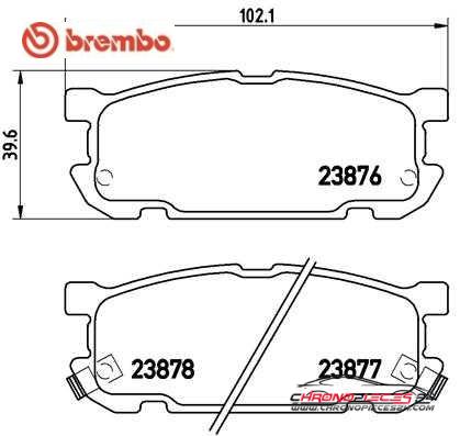 Achat de BREMBO P 49 030 Kit de plaquettes de frein, frein à disque pas chères