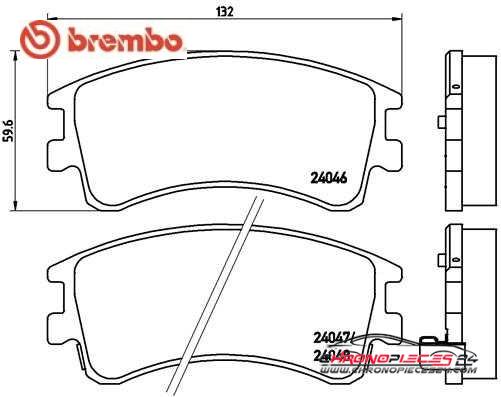 Achat de BREMBO P 49 032 Kit de plaquettes de frein, frein à disque pas chères