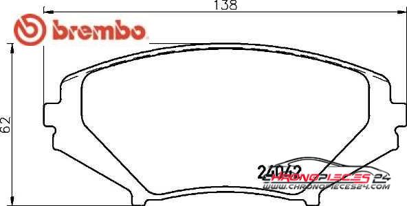 Achat de BREMBO P 49 034 Kit de plaquettes de frein, frein à disque pas chères