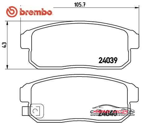 Achat de BREMBO P 49 035 Kit de plaquettes de frein, frein à disque pas chères