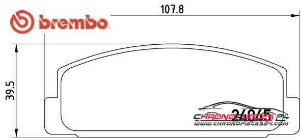 Achat de BREMBO P 49 036 Kit de plaquettes de frein, frein à disque pas chères