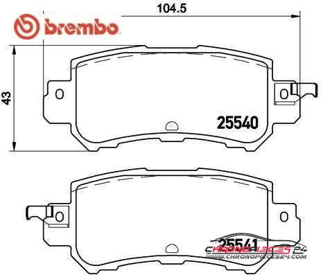 Achat de BREMBO P 49 047 Kit de plaquettes de frein, frein à disque pas chères