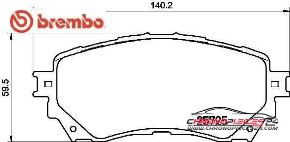 Achat de BREMBO P 49 048 Kit de plaquettes de frein, frein à disque pas chères