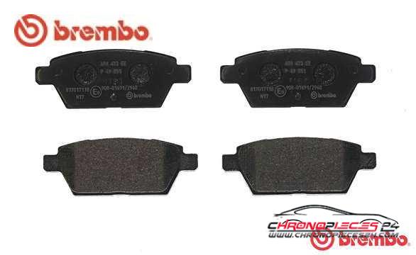 Achat de BREMBO P 49 051 Kit de plaquettes de frein, frein à disque pas chères