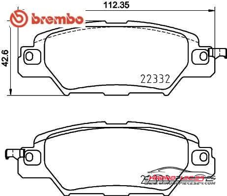 Achat de BREMBO P 49 053 Kit de plaquettes de frein, frein à disque pas chères