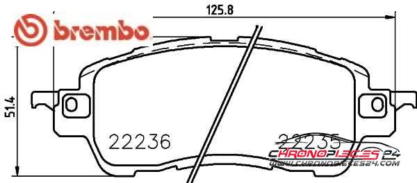 Achat de BREMBO P 49 055 Kit de plaquettes de frein, frein à disque pas chères