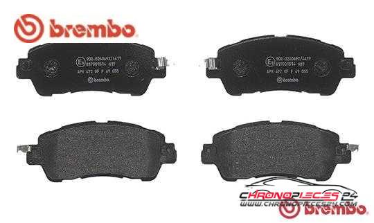 Achat de BREMBO P 49 055 Kit de plaquettes de frein, frein à disque pas chères