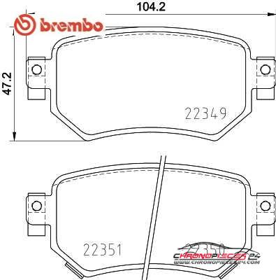 Achat de BREMBO P 49 059 Kit de plaquettes de frein, frein à disque pas chères