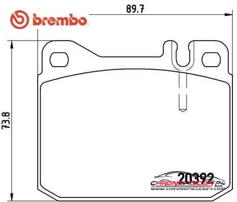 Achat de BREMBO P 50 002 Kit de plaquettes de frein, frein à disque pas chères