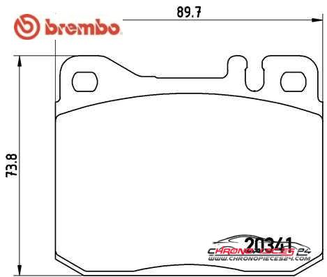 Achat de BREMBO P 50 004 Kit de plaquettes de frein, frein à disque pas chères