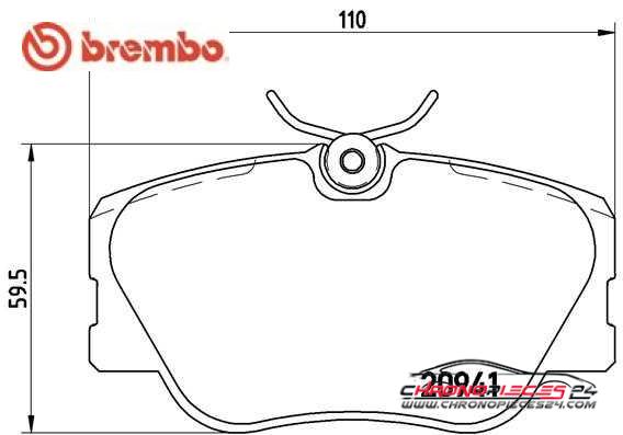 Achat de BREMBO P 50 008 Kit de plaquettes de frein, frein à disque pas chères