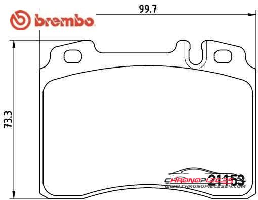 Achat de BREMBO P 50 010 Kit de plaquettes de frein, frein à disque pas chères