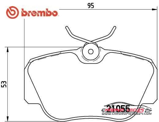 Achat de BREMBO P 50 011 Kit de plaquettes de frein, frein à disque pas chères